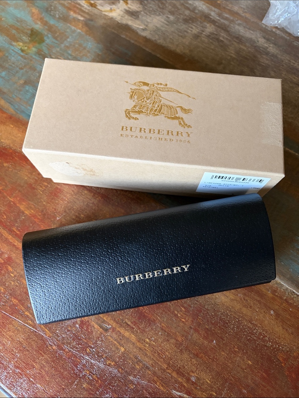 New Empty Burberry Black Eyewear Case